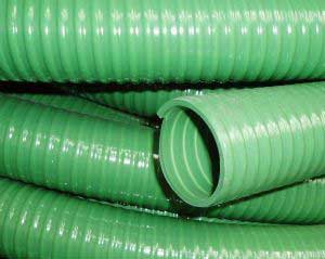 Green Spiral Suction Hose End View