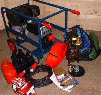 Pump kit with petrol generator